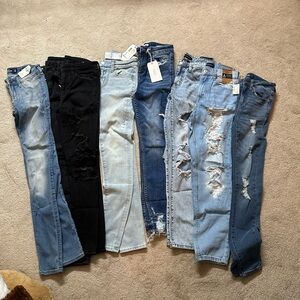 Hollister , American Eagle, aero, vanilla sky boutique jeans